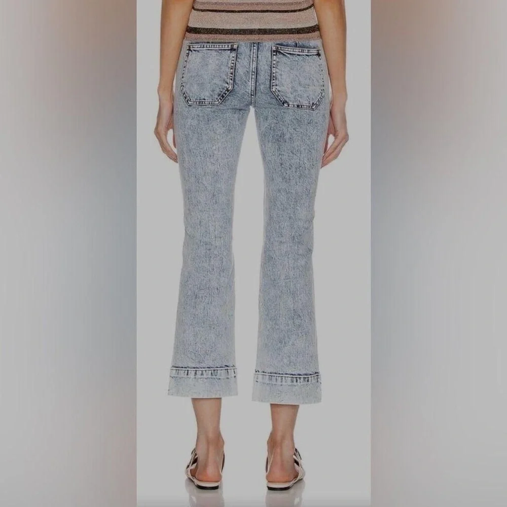 Ulla Johnson Ellis Acid Wash High Rise Cropped Jeans - Picture 3 of 10
